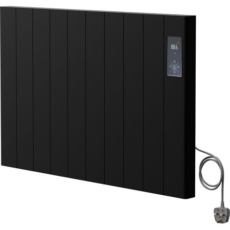 Matt Black 600mm x 910mm Smart WiFi Controlled 2000w Thermostatic Electric Radiator