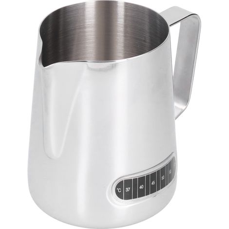 600-ml-Milchkanne aus Edelstahl mit Thermometeraufkleber (1/5)