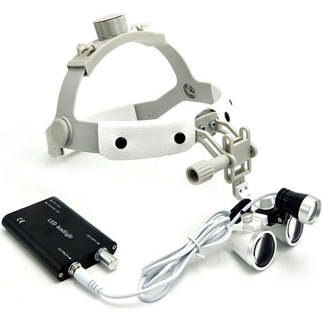 Lunettes Loupe avec Lumières LED, 3X, Lunettes Grossissante, Medical Loupe, Loupe à Montage sur Tête, Lunettes Loupe Mains Libres pour Réparation, Lecture, Bijoux, Montres (10X 15X 20X 25X)