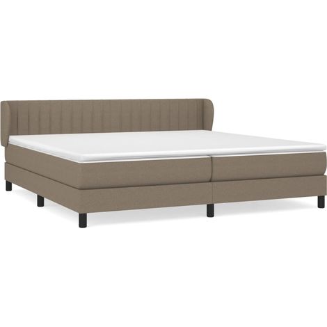 Maison Exclusive - Giroletto a Molle con Materasso Tortora 200x200 cm in Tessuto (1/5)