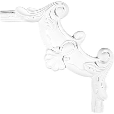 Wand- und Deckenumrandung Fries Stuck PU stoßfest CR916/B: Segment CR916B - 210 x 210 x 9 mm (1/2)
