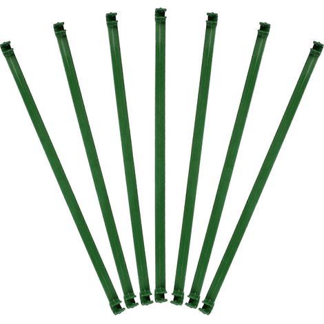 24 ausziehbare, 30 mm lange Gartenstäbe mit Kunststoffverbindern zum Anpflanzen von Klettergurken und -tomaten. – 30,00 x 1,50 x 1,00 cm – Grün (1/4)