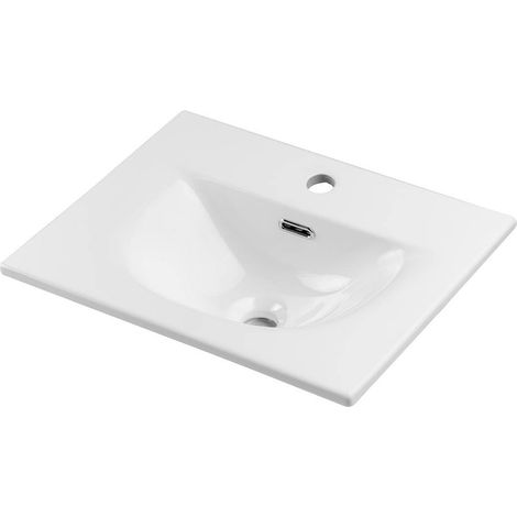 Meuble sous lavabo salle de bain rangement design avec vasque 50 x 57 x 39 cm chêne