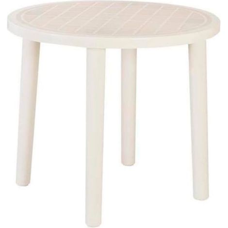 MESA RESINA TOSSA 86CM CREMA