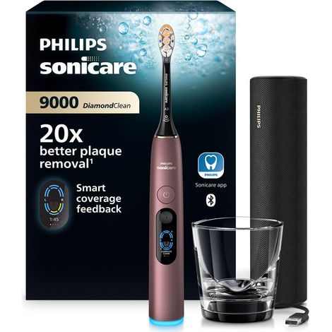 Cepillo de dientes eléctrico recargable Philips Sonicare DiamondClean 9000 HX9213/85 malva ultrasónico Bluetooth 62 000 movimientos/min