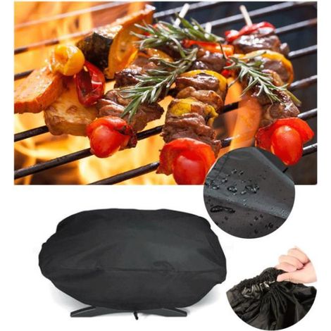 Housse de Gril - Polyester Oxford 600D Imperméable - Pour Barbecue Portable Gaz Q100 Q1000 Q1200 Q1400 - 67,1 x 44 x 32 cm - 1 Pièce (1/4)