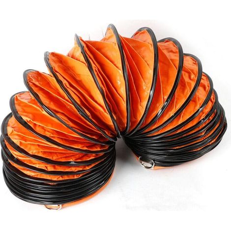 Warmluftschlauch-5M Tragbarer Hochleistungs Lufttransportschlauch Spiralschlauch Lüftungsschlauch 300mm Belüftungsschlauch für Heizgebläse (12 Zoll 300mm) (1/5)