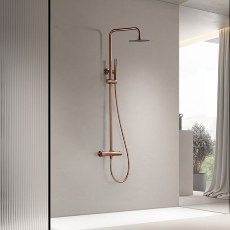 Imex Columna Ducha Termostatica con Grifo Oro Rosa Serie Génova (1/3)