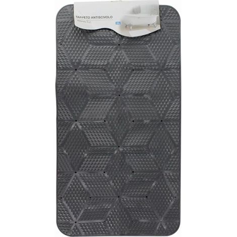 TRADE SHOP - Tappeto In Pvc Antiscivolo Vasca Da Bagno Doccia 70x37cm Effetto Geometrico 59621 -