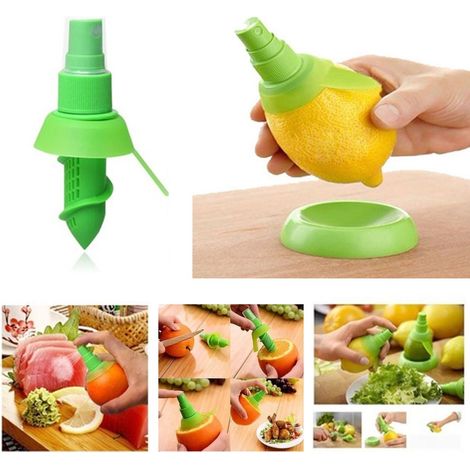 Trade Shop - Zitronenpresse Spray 3-teiliges Tischset, zwei Zitruspressen plus Standfuß - (1/4)