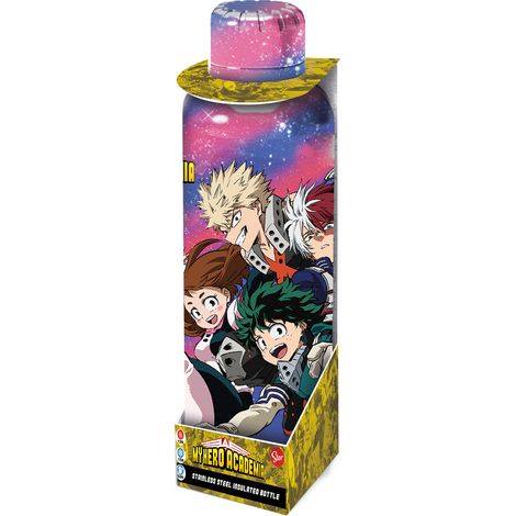 My Hero Academia Termos, Tazas y jarras térmicas de la Marca Modelo Botella Termo Acero Inoxidable 515 ML Flying Purple Glow