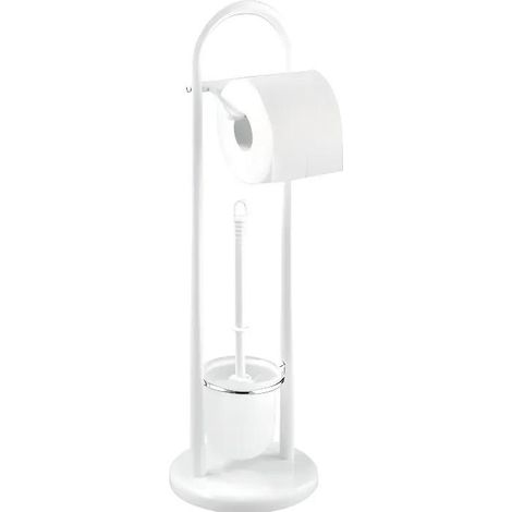 Wenko Siena soporte para papel higiénico y porta cepillo blanco