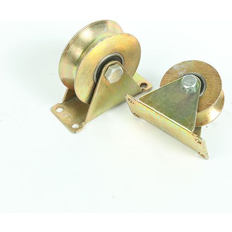 JSSEVN - Pcs V-groove wheel, 50mm sliding gate wheels, steel wheels with V-groove, for sliding gate, factory door, driveway gate (1/4)
