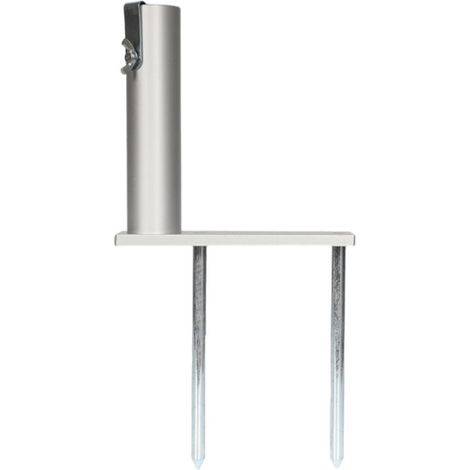 Piquet de sol métallique pour parasol déporté, fixation extérieure été, insert à planter pour ombrelle de jardin (1/5)