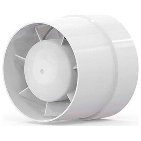 Air extractor fan, economical 100mm, 12W/130m³, axial extractor driven in line: bathroom, kitchen, cellar (1/4)