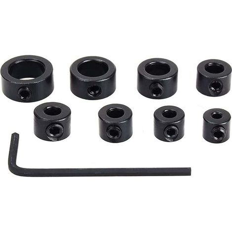8pcs Colliers Positionneur, Butée De Profondeur Anneau Positionneur, Foret ButéE Profondeur, M3-M16 (1/5)