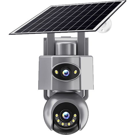 Caméra de Surveillance Solaire WiFi Extérieure AOV 1080P HD, Enregistrement 24/7, Basse Consommation, Vision Nocturne IR 50 m, Audio Bidirectionnel, IP66, Batterie Intégrée, Stockage TF/Cloud, Kit Com (1/5)