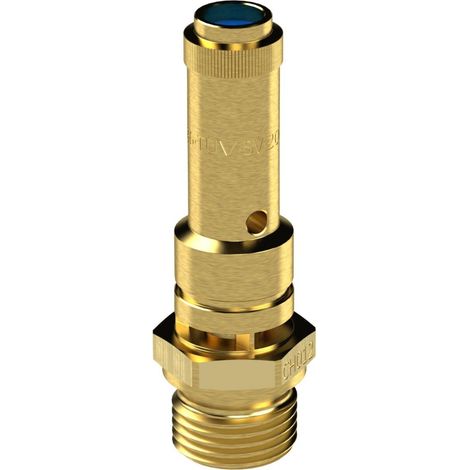Riegler Sicherheitsventil DN 8, Messing, G 3/8, Ansprechdruck 30 bar (1/4)
