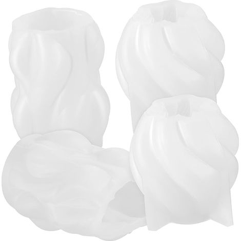 4pièces Lot De Moules à Bougies Silicone Pour Fabrication De Bougies Diy Et Époxy Artisanaux (1/5)