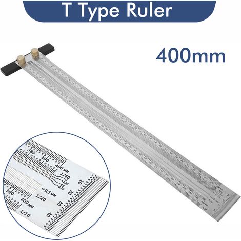 règle à trous de 400 mm Règle à tracer en acier inoxydable, règle à trous, règle de traçage pour le travail du bois, équerre, règle à trous pour le travail du bois, règle graduée, outils (1/5)