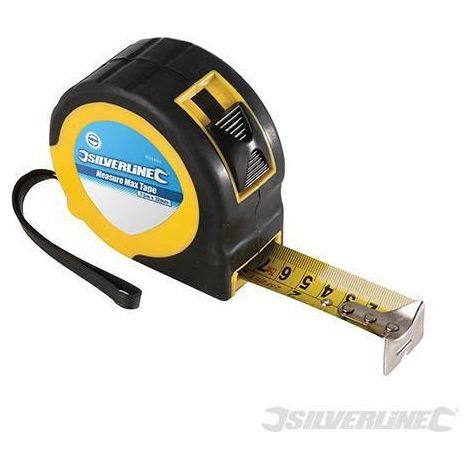 Silverline metro a nastro measure max 7.5 m x 32 mm custodia resistente