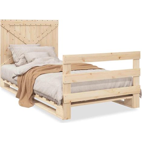 Maison Exclusive - Estructura de cama con cabecero madera maciza (1/5)