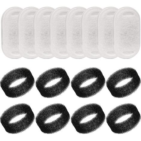 Filtros para bebederos de gatos, 16 filtros de repuesto para bebederos de gatos y perros, filtro de carbón activado para bebedero de acero inoxidable de 3,2 L (8+8 piezas) (1/5)