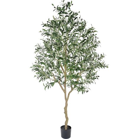 Dripex Olivier Artificiel 210 cm Grande Plantes Artificielles Interieur Fausse Plante Verte Décoration pour Intérieur Extérieur Maison Chambre Salon Balcon Cour Jardin (1/5)