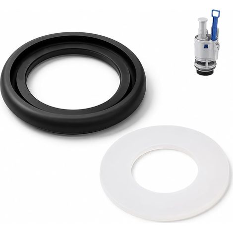 Kit of 2 Toilet Tank Seals Compatible with Geberit, Siphon Bell Seal Ø63 x 32 mm and Basin Seal Diameter 68 x 46 mm, Replacement Parts for Recessed Cistern References 816.418.00.1 and 240.282.00.1 (1/5)
