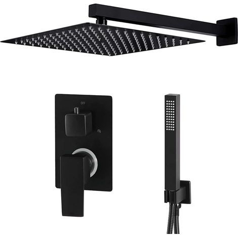 Maison Exclusive - Système de douche Acier inoxydable 201 Noir (1/5)