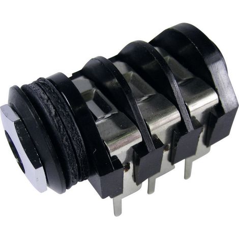 Cliff CL1330A Klinken-Steckverbinder 6.35 mm Buchse, Einbau horizontal Polzahl: 3 Stereo Schwarz 1 S