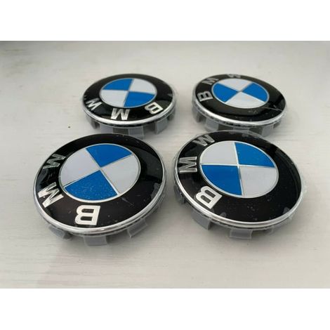 nipocaio Lot de 4 enjoliveurs centraux de roue 68 mm avec logo et emblème pour BMW Série 1, 3, 5 et 7 (X1, X3, X5) (1/5)