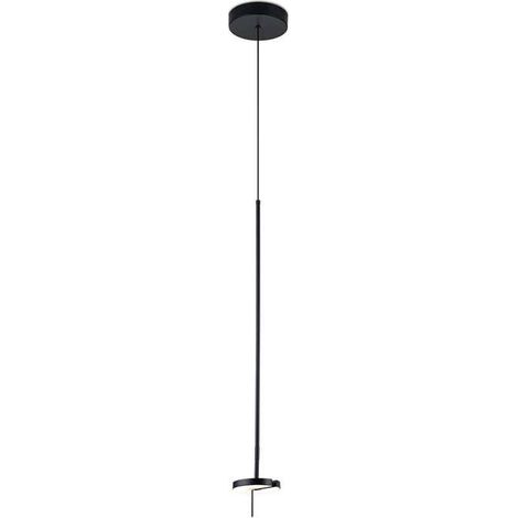 LedsC4 Invisible - Suspension LED 12.2W et 551lm avec Blanc Chaud 2700K. Diamètre 15cm. Structure en Aluminium. Coloris Noir