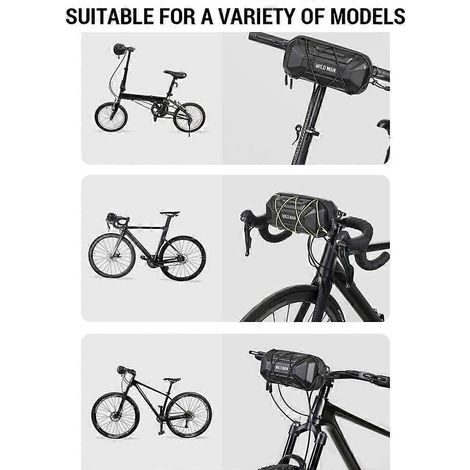 Mountainbike-Lenkertasche mit Schnellverschluss, Fahrrad-Fronttasche für Rennräder/Falträder, Schultertasche, Montage