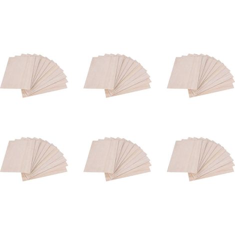60 planches de bois de balsa, de dimensions 150x100x2 mm, adaptées à la fabrication de maquettes de maisons, de bateaux et d'objets artisanaux. (1/5)