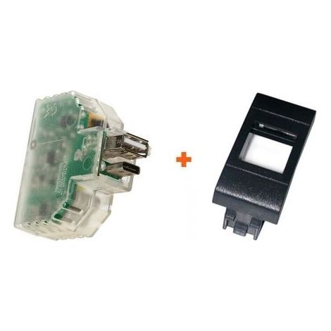 Fanton caricatore USB A+C incasso compatibile Living International - 82893-LI