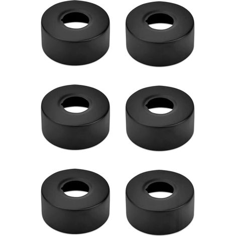 6 Pièces cache-tuyau, Robinet mitigeur, Acier inoxydable, Diamètre 25mm, Finition noire, Pour salle de bain (1/5)