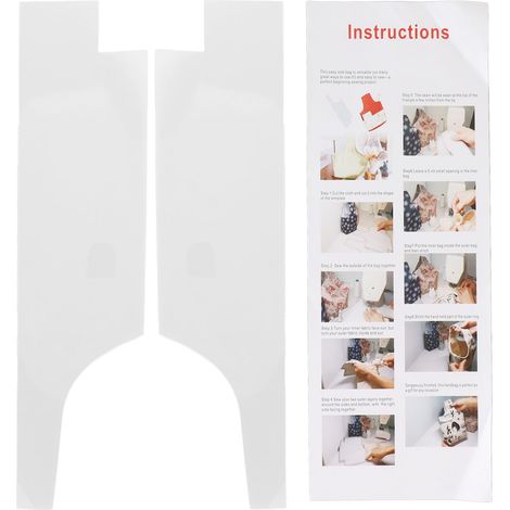 Lot de 2 gabarits de coupe pour sac de courses, grande taille, acrylique résistant, facile à utiliser pour couture DIY. (1/5)