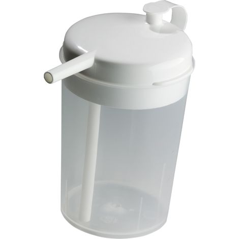 Tasse Novo pour personne confinée au lit, anti éclaboussure, pour liquide froid ou chaud (1/3)