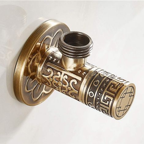 Retro-Eckarmatur aus Messing – G1/2 Außengewinde – Verdickt – Wandmontage – für Küchenspülen – Antik-Stil (1/5)