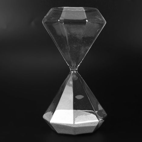 Sablier diamant 15 minutes, minuterie en sable décoratif pour bureau, cadeau d'anniversaire (1/5)