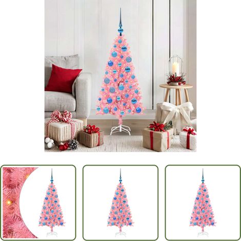 LED-Beleuchtung -  Weihnachtsbaum mit 150 LEDs mit Ständer Rosa 120 cm PVC (1/5)
