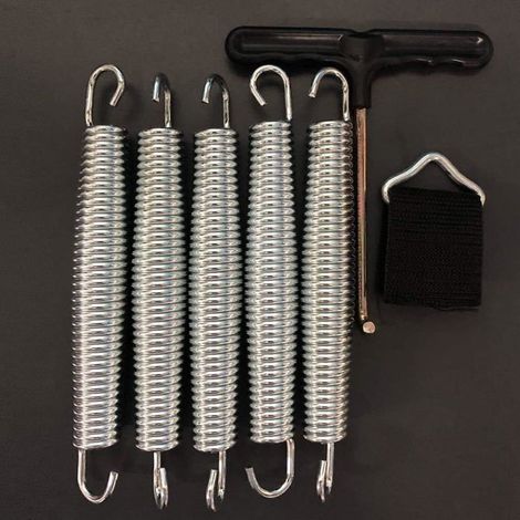 Kit de 5 ressorts de trampoline galvanisés haute résistance de 178 mm avec outil de réparation et (1/5)