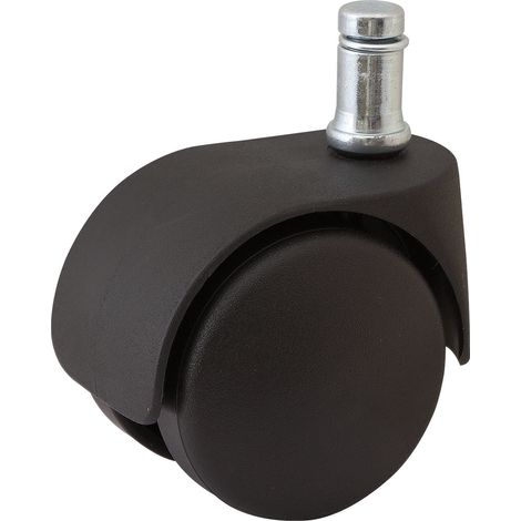 Doppel-Lenkrolle Office hart Kunststoff 50 mm, Höhe 59 mm, 50 kg Bundstift