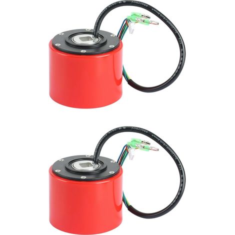 2X Kits de Roues de sans Brosse de Planche à roulettes ÉLectrique de Roue de de Moyeu de 75Mm pour des Accessoires de Sports de Planche à roulettes, Rouge (1/5)