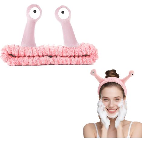 Bandeau de maquillage en forme d'escargot, accessoire de cheveux mignon pour femme, bandeau de maquillage pour le soin du visage (1/4)