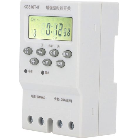 Minuteur programmable numérique avec écran digital, interrupteur horaire AC220V pour machine automatique (1/5)