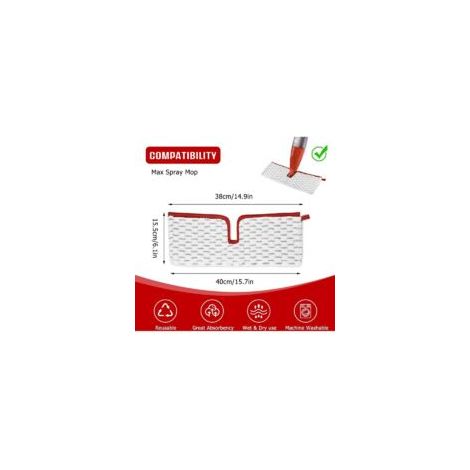 Kit di ricarica da 5 pezzi per mocio spray Vileda, panni in microfibra riutilizzabili 2 in 1 per ricariche per mocio spray Vileda 1-2 Spray Max - Crezuo