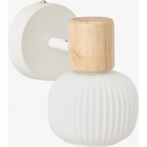 SKLUM Wandleuchte aus Eisen, Gummiholz und Glas Ekaizy Weiss (1/5)