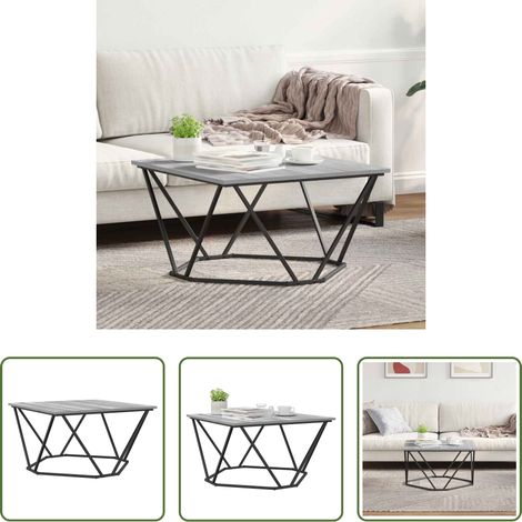 Table basse bois - Table basse Gris Sonoma 80 x 80 x 45 cm (1/5)